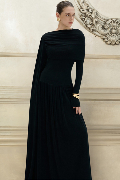 BLACKELLE — DANNY DRAPED LONG DRESS